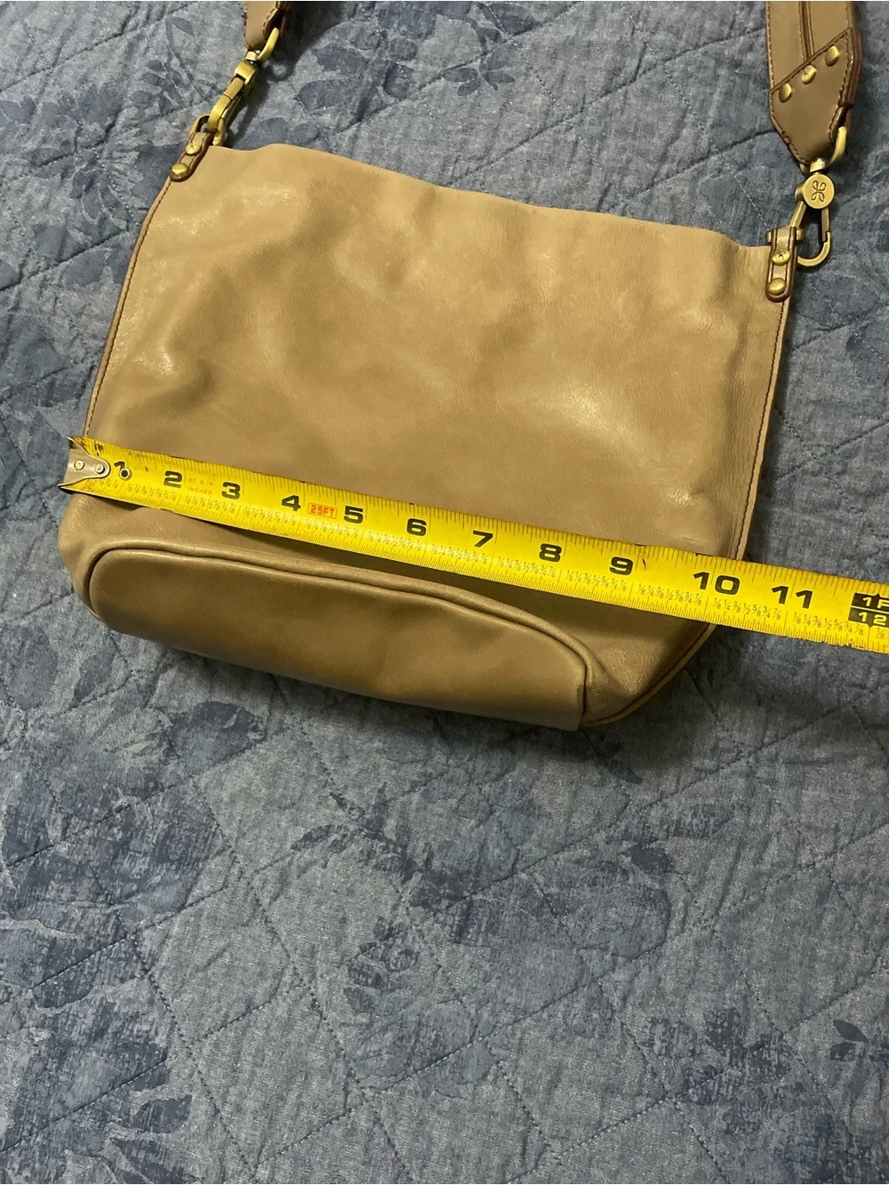 HOBO Leather Hobo Bag in gray